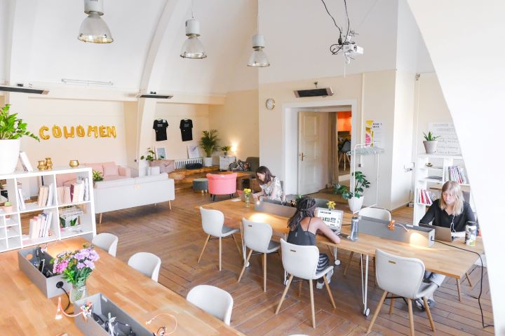 Espace de coworking travail à distance