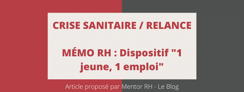 Mémo RH Plan 1 jeune 1 emploi