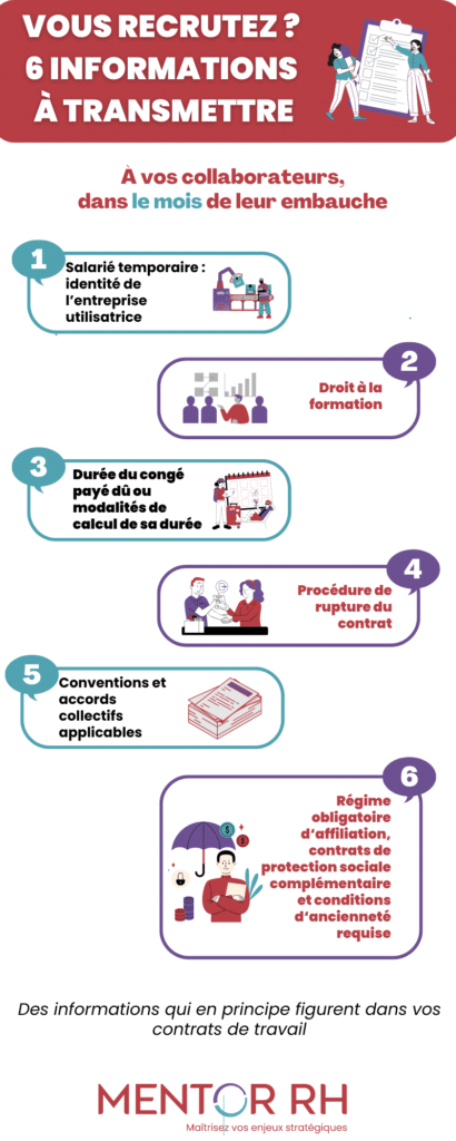 6 informations obligatoires à remettre aux nouveaux collaborateurs